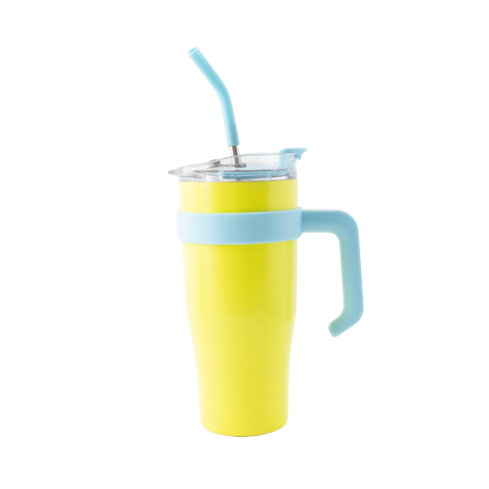 Vivid Collection Large Handled Drink Bottle - YELLOW